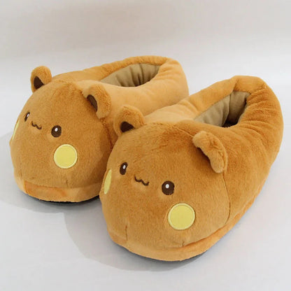 2025 New Panda Bubu And Yier Slippers Cartoon Panda Indoor Couple'S Warm Cotton Slippers Autumn And Winter Gift Birthday Gift Good Vibrations