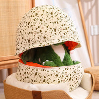 2 In 1 Dinosaur Plush Green Baby Dino In A Dragon Egg Stuffed Toy Cute Hugging Sleeping Doll Christmas Halloween Gifts For Gifts Good Vibrations