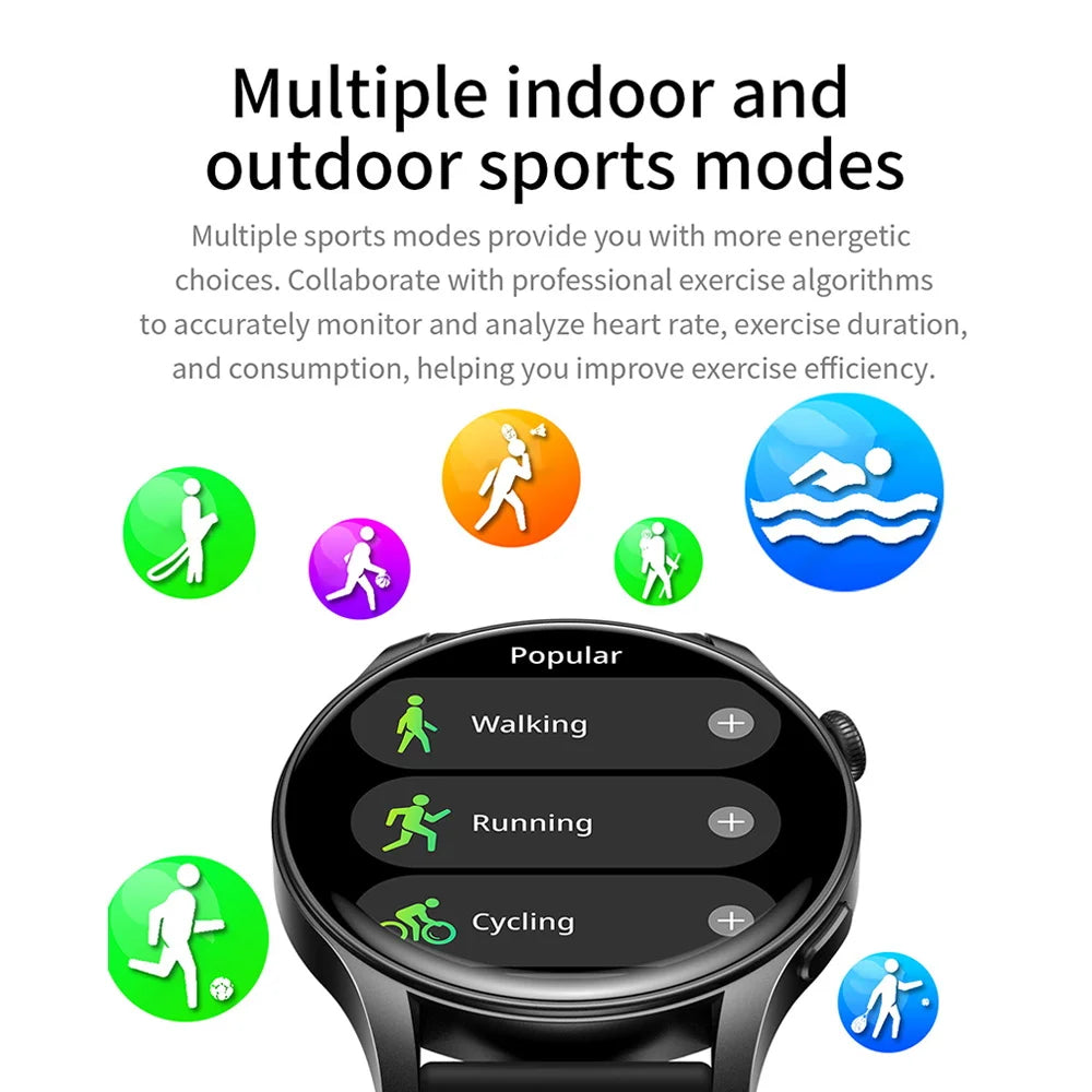 Fashion Digital Watches Smart Heart Rate Warning Waterproof Bluetooth Call Casual Wristwatch Game Clock Male reloj hombre Good Vibrations