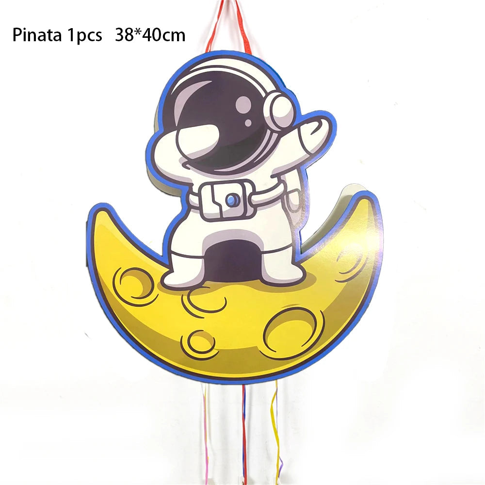 Moon Astronaut Pinata 1pcs/lot Birthday Party Deco Piñata Event Spaceman Party Decoration Girls Boys Kids Favors DIY Pinata Good Vibrations