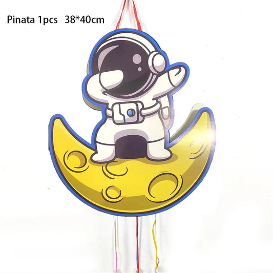 Moon Astronaut Pinata 1pcs/lot Birthday Party Deco Piñata Event Spaceman Party Decoration Girls Boys Kids Favors DIY Pinata Good Vibrations
