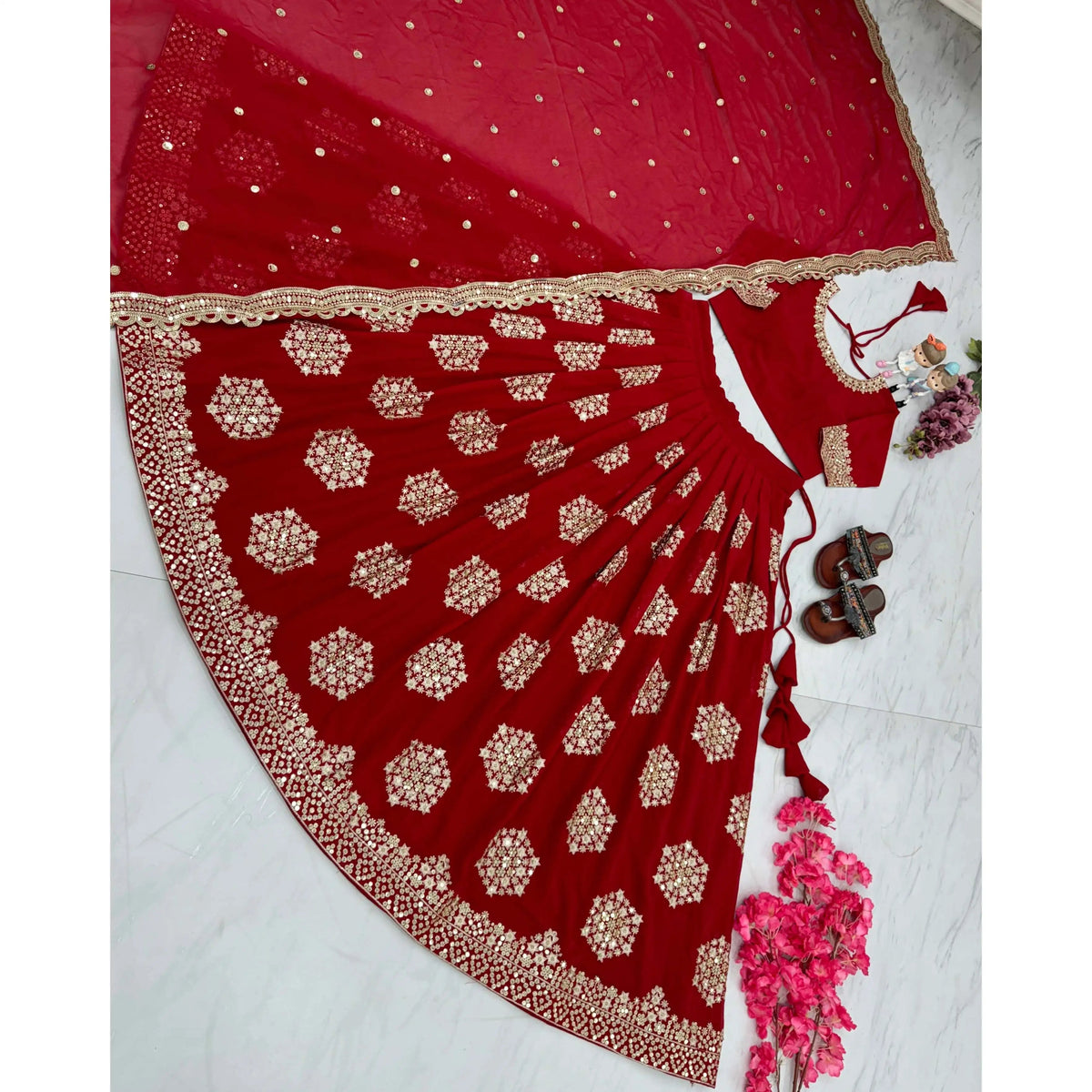 Designer Wedding Dresses Embroidered Lehenga-Choli Good Vibrations