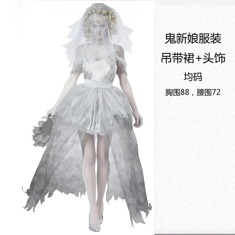 Women Halloween Vampire couple uniform Purim Cosplay Costumes men Horror Ghost Dead Zombie Corpse Bride costume Dress adult Good Vibrations