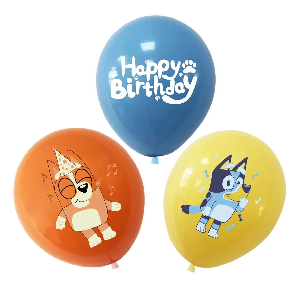 Bluey Christmas Birthday Party dinnerware Disposable Banner Cake Topper Hanging Flag bluey number Balloons Birthday Decoration Good Vibrations