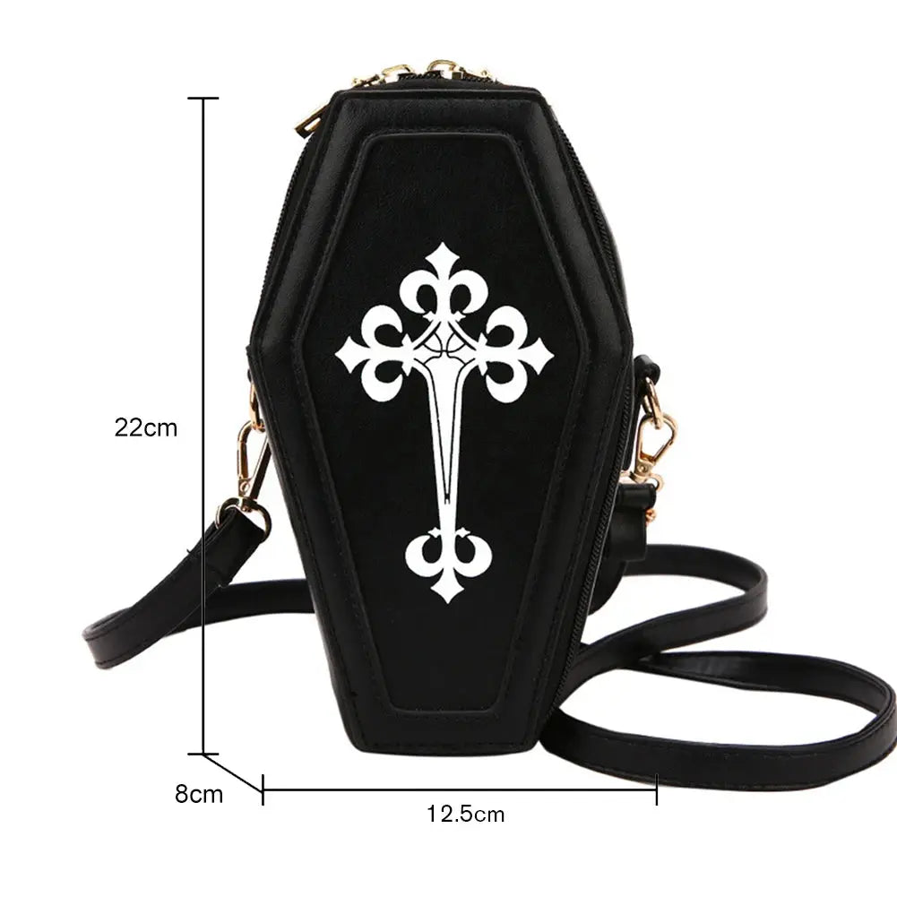 New Coffin Shape Purses Shoulder Bag 2023 Halloween Handbag Crossbody Bag Coffin Purses Women Gothic Women Bag Good Vibrations