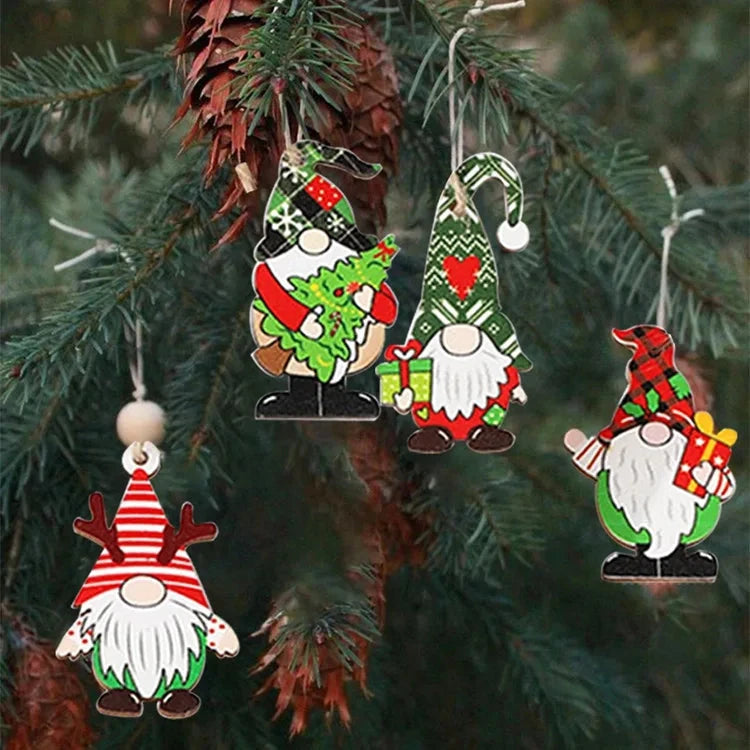 Christmas Wooden Pendant Merry Christmas Tree Decoration for Home 2025 Christmas Ornament Xmas Navidad Gifts Happy New Year 2026 Good Vibrations