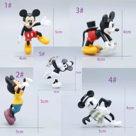 Disney Kawaii Mickey Mouse Doll Anime Figurine Cute PVC Action Fiugre Collection Ornament Children Xmas Gifts Table Ornaments