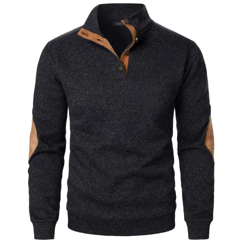 Men's Autumn Spring Stand Collar Long Sleeve Sweatshirts Top Casual Warm Pullover Outdoor Streetwear for Men Sport Riding Coats Good Vibrations