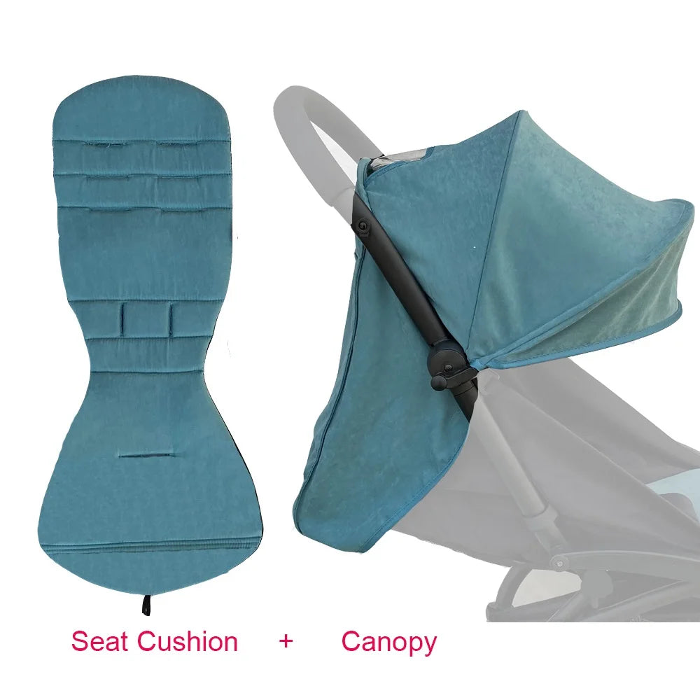 COLU KID® Baby Carriage Accessories Waterproof Sun Canopy & Replacement Seat Cushion Compatible with Babyzen YOYO YOYO2 Good Vibrations