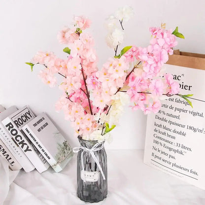 Party Table 4 Branches Wedding Decor Artificial Sakura Home Decoration Fake Flower Cherry Blossom Good Vibrations