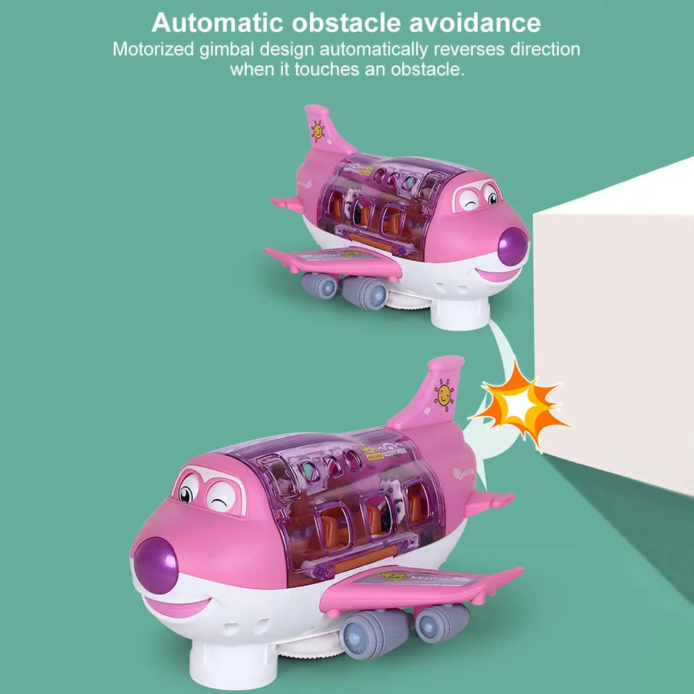 Kids Toys Electric Plane Aircraft Toys Car Airplane Model Music Simulation Boy Children Traffic Toy Christmas Gifts for Girls Good Vibrations