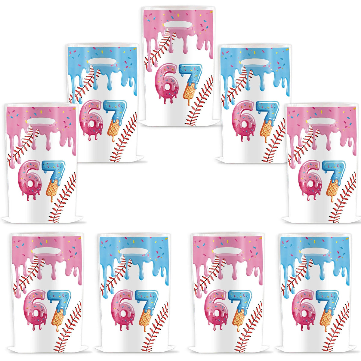 67 Baseball Birthday Party Supplies With Handbag for Party Decoration Set Festival Party Supplies,Eco-friendly Handbag HeavyDuty Good Vibrations