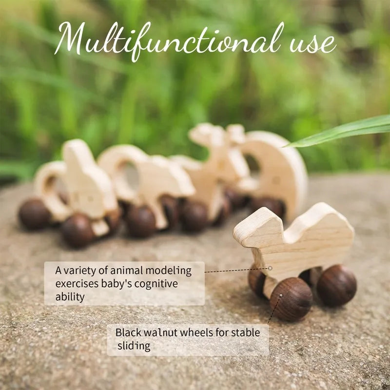 Wooden Cars Toys Maple Diy Crafts for Students Home Activities Montessori Grasping Teething Toy Newborn Birthday Gift Wood Block Good Vibrations