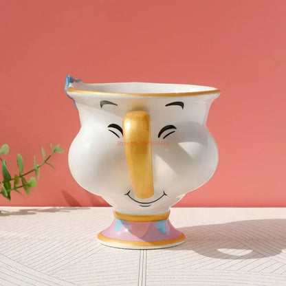 Disney Teapot Cute Cartoon Beauty And The Beast Coffee Pots Mug Mrs Potts Chip Cup Tea Cup Pots One Tea Set Droshipping Desk Gif Good Vibrations Adult Super Store
