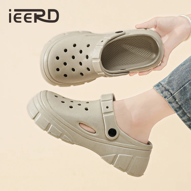 Lightweight Clogs Women Platform Sandals Simple Breathable Women Slippers Wrapped Beach Shoes For Summer Women Shoes Good Vibrations