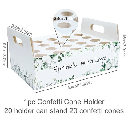 Kraft Paper Wedding Tray Confetti Cone Stand Box Tray Rustic Wedding Decoration Wedding Confetti Cones Wedding Cones  Set supply Good Vibrations