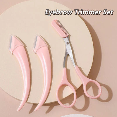 Eyebrow Razor Eyebrow Trimmer Scissor Beauty Products for Women Eyebrow Scissors with Comb Stainless Steel Beauty Makeup Tools