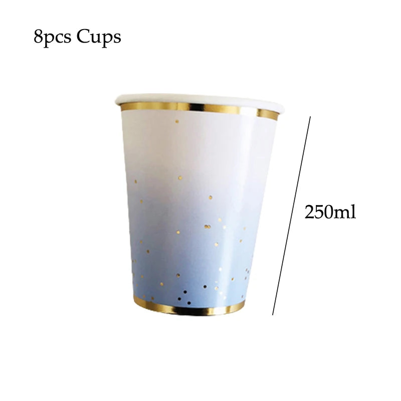 Pink Party Plates Rainbow Gold Dot Dinner Plates/cups/straws/Napkin Dishes Party Birthday Wedding Party Event Tableware Decorate Good Vibrations