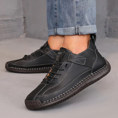 Boots Mid Top for Women British Style Retro Anti Slip Workwear Shoes Handmade Leather Loafers Casual Soft Soled Women Nude Boots Good Vibrations