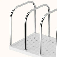 Six Grids Bookend Book Holder Save Space with Storage Box Desk Stand Bookshelf Durable Practical Books Storage Rack Good Vibrations