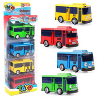 Korean Tayo The Little Bus Slingshot & Pull-Back Car Diy Track Toy Set Tayo Cartoon Car Toy Collection Car Model Christmas Gifts Good Vibrations