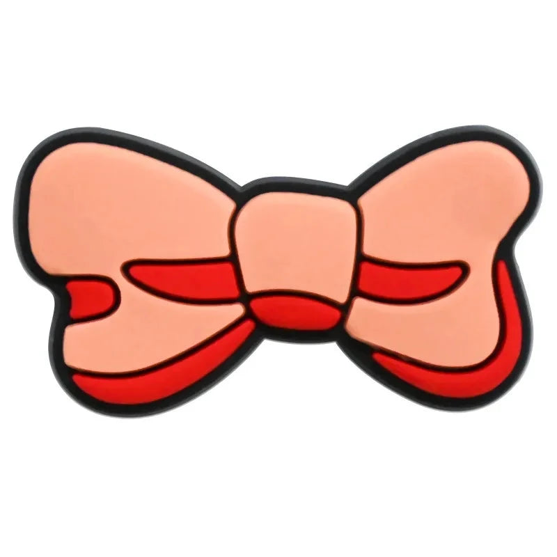 Cute Bow Shoe Charms for Crocs Accessories Decorations Shoe Clog Pin Kids Adults Party Favor Gifts Good Vibrations