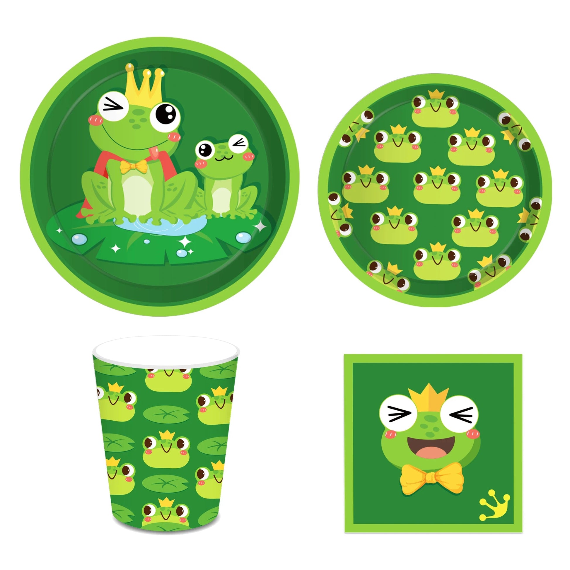 Cartoon Frog Birthday Party Decoration Tablecloth Tableware Boy/Girl Party Set Baby Shower Supplies Gift Good Vibrations