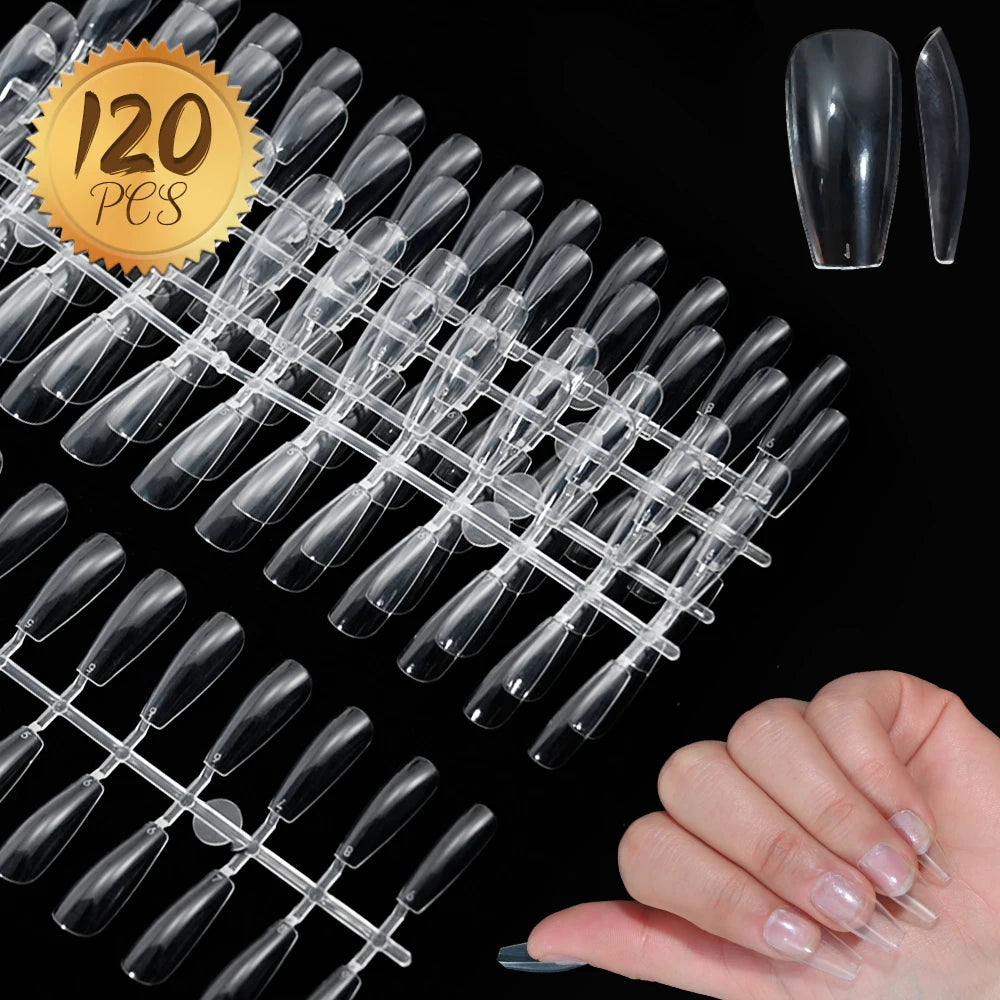 120pcs Pink French Tip Press-On Nails Medium Length Square Shape With Glossy Finish False Nails Full Cover Pre-Shaped Fake Nails Good Vibrations
