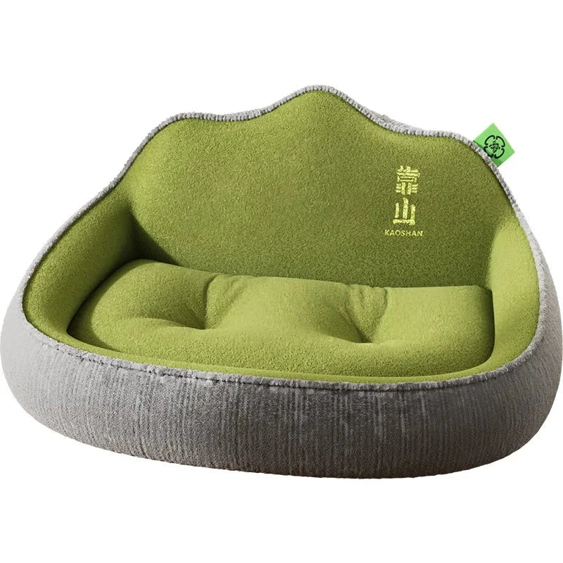 New dog bed with increased height and thickness, leaning against the mountain bed and pillow for neck protection, pet bed for sl Good Vibrations