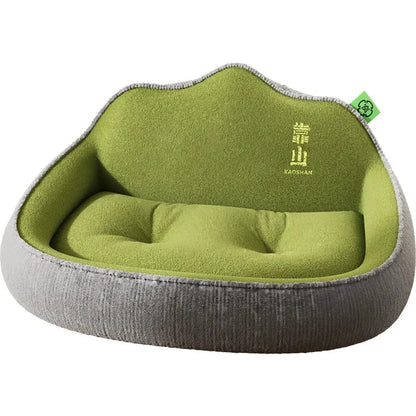 New dog bed with increased height and thickness, leaning against the mountain bed and pillow for neck protection, pet bed for sl Good Vibrations