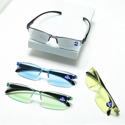 Smart Automatic Zoom Reading Glasses Anti Blue Ray Eyeglasses Autofocus Power Half-Rim Near Far Computer Glasses Good Vibrations