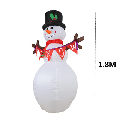 Christmas Inflatables Glowing Snowman Penguins Santa Claus with Built-in LED Decoration for Xmas Party Indoor Outdoor Yard Good Vibrations