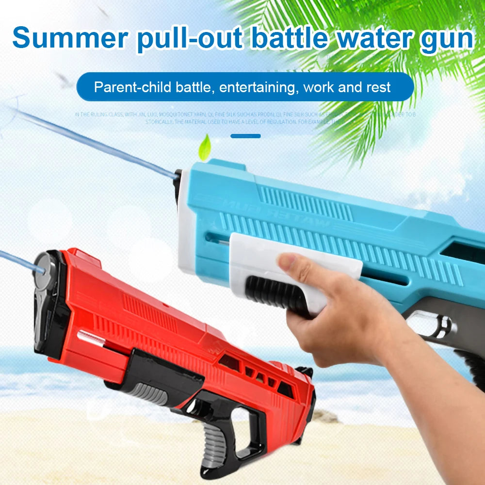 Outdoor Water Gun Toys Electric High Pressure Large Capacity Water Gun Summer Beach Swimming Pool Game Interactive Kids Toys Good Vibrations