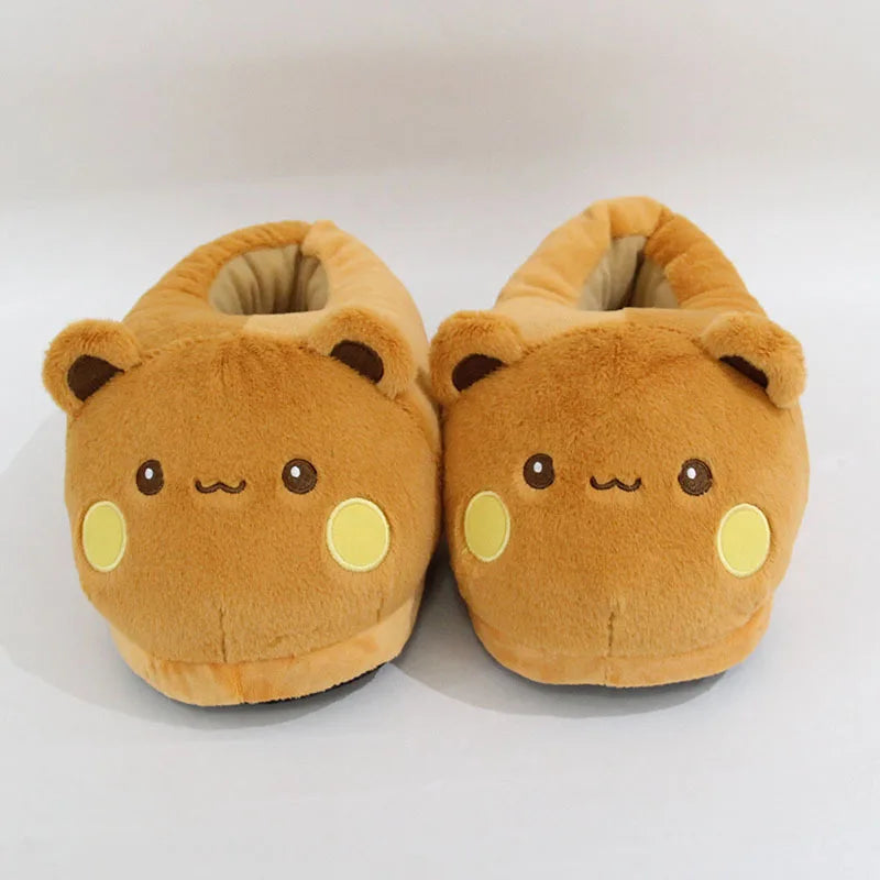 2025 New Panda Bubu And Yier Slippers Cartoon Panda Indoor Couple'S Warm Cotton Slippers Autumn And Winter Gift Birthday Gift Good Vibrations