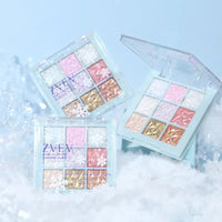 Dream Girl Eyeshadow Palette 9 Colors Snowflake Shimmer Matte Highlights Cool Tone Eye Shadow Korean Make-up Women Cosmetic Good Vibrations