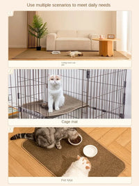 Pet mat, cat scratch mat imitation sisal carpet anti-cat claw large mat autumn and winter wear resistant to crumbs toy supplies - Good Vibrations