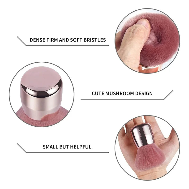 Round Nail Dust Brush Large-sized Remove Nail Dust Brushes Acrylic UV Gel Polish Powder Cleaning Tool Manicure Accessories Good Vibrations