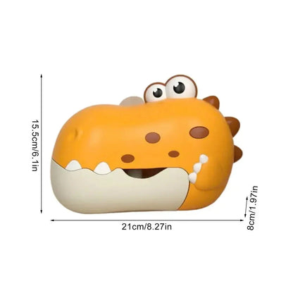 Bath Bubble Machine Music Automatic Bubble Blower Dinosaur Shape Electric With Suction Cup Children Bathing Companion For Kids Good Vibrations