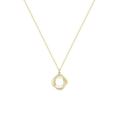 Fashion Cross Rotating 925 Sterling Silver Pendant Chain 14k Gold Plated Necklace Gold Necklace for Women Fine Jewelry Good Vibrations