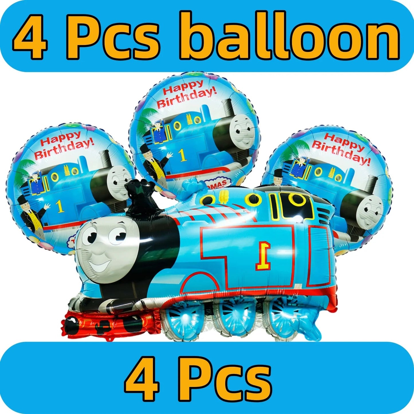 Thomas Birthday Decorations Cartoon Train Balloons Paper Tableware Stickers Backdrop For Kids Boy Girl Party Supplies Toy Gifts Good Vibrations