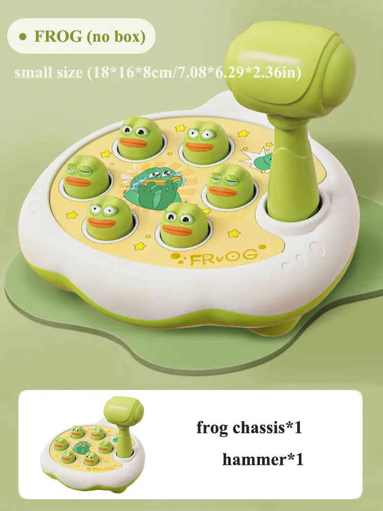 Duck/Frog/Pig Baby Toy Montessori Learning Game Educational Puzzle Gift for 12 24 Months Toddler Boy/Girl with Hammer Good Vibrations