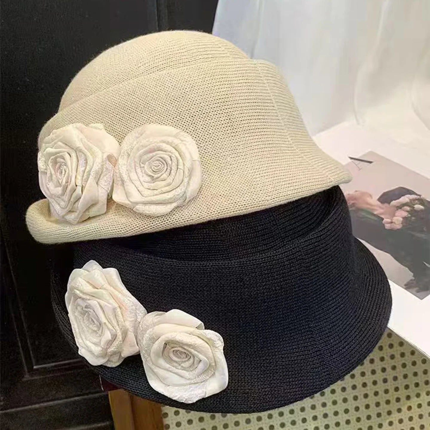 Women Hats Three-dimensional Flower Design  Styling Fedora  Autumn New Elegant Socialite Caps  Fascinator Cap MAXSITI U Good Vibrations