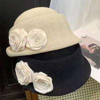 Women Hats Three-dimensional Flower Design  Styling Fedora  Autumn New Elegant Socialite Caps  Fascinator Cap MAXSITI U Good Vibrations