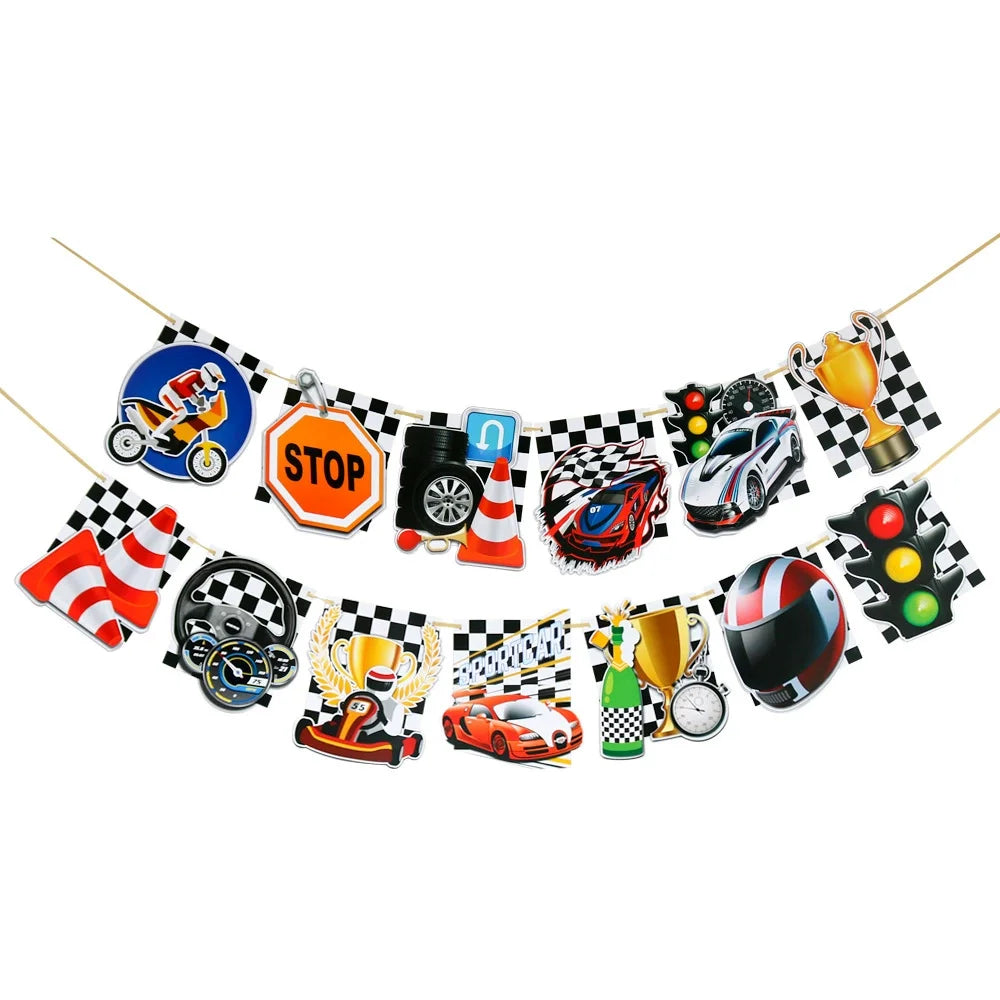 Dirt Bike Party Decor Motorcycle Banners Balloons Tableware Motocross Paper Cups Plates Napkins Motorcycle Theme Party Supplies Good Vibrations
