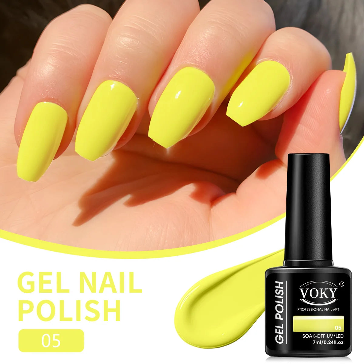 VOKY 12 PCS Gel Nail Polish - Shiny Finish - Safe Ingredients - Suitable for Nail Trimming at Home and in Beauty Salons Good Vibrations