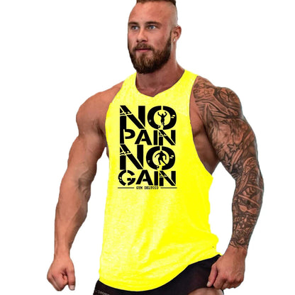New fashion pure cotton sleeveless shirt vest men's fitness shirt men's undershirt bodybuilding exercise fitness vest fitness me Good Vibrations