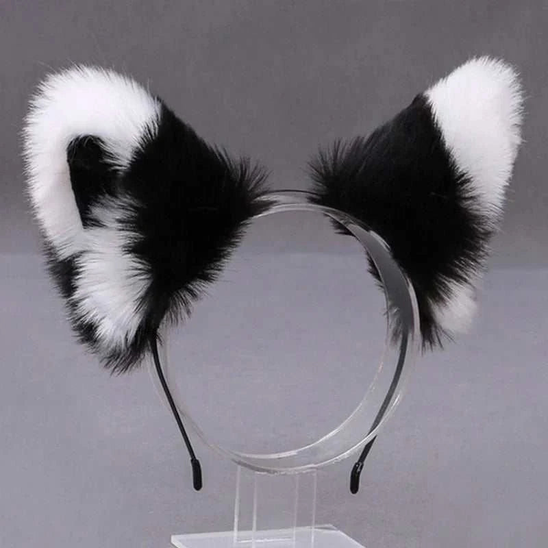 Lolita Animal Cat Fox Ear Hair Hoops Cosplay Faux Fur Hairband