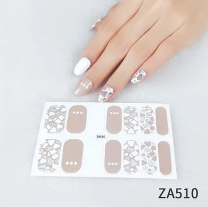 Nail Stickers DIY Decals For Nail Art Wraps Women Beauty Full Cover Nail Manicures Decorations Uñas Postizas Press On Nails Good Vibrations