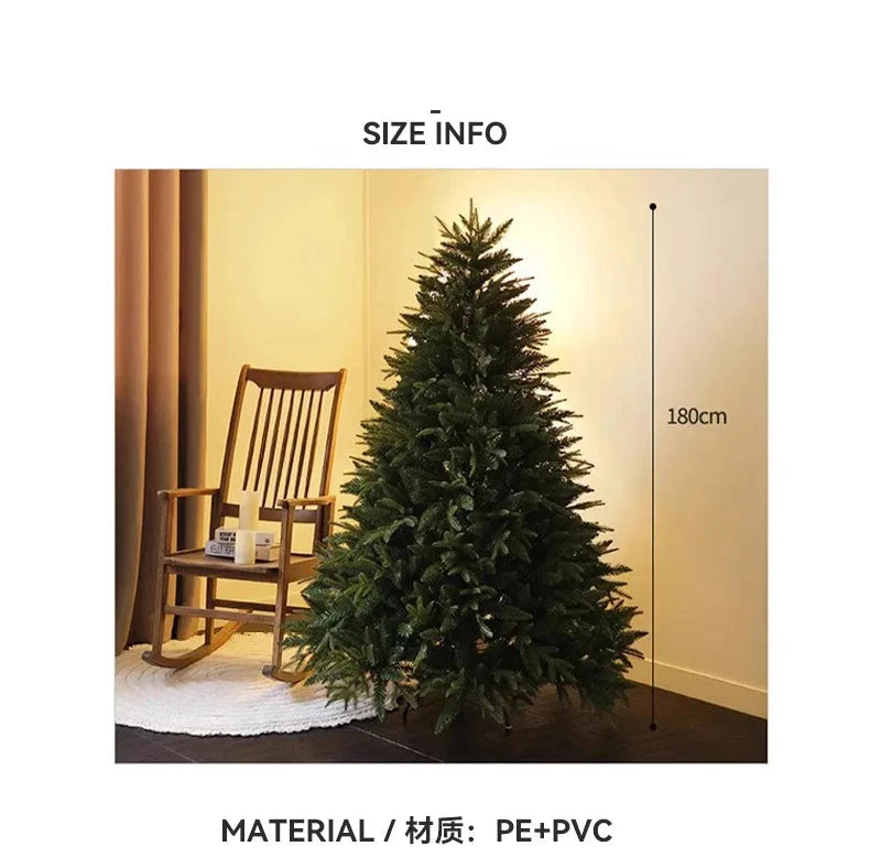Christmas Tree PE Encrypted Christmas Decoration with Lights,Folding and Retractable Pine Needles,Christmas Tree Set Decoration Good Vibrations