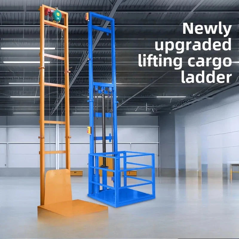 Hydraulic Lift Freight Elevator Small Lift Household Electric Platform Lift Customized Double Track Workshop Lifting Platform Good Vibrations